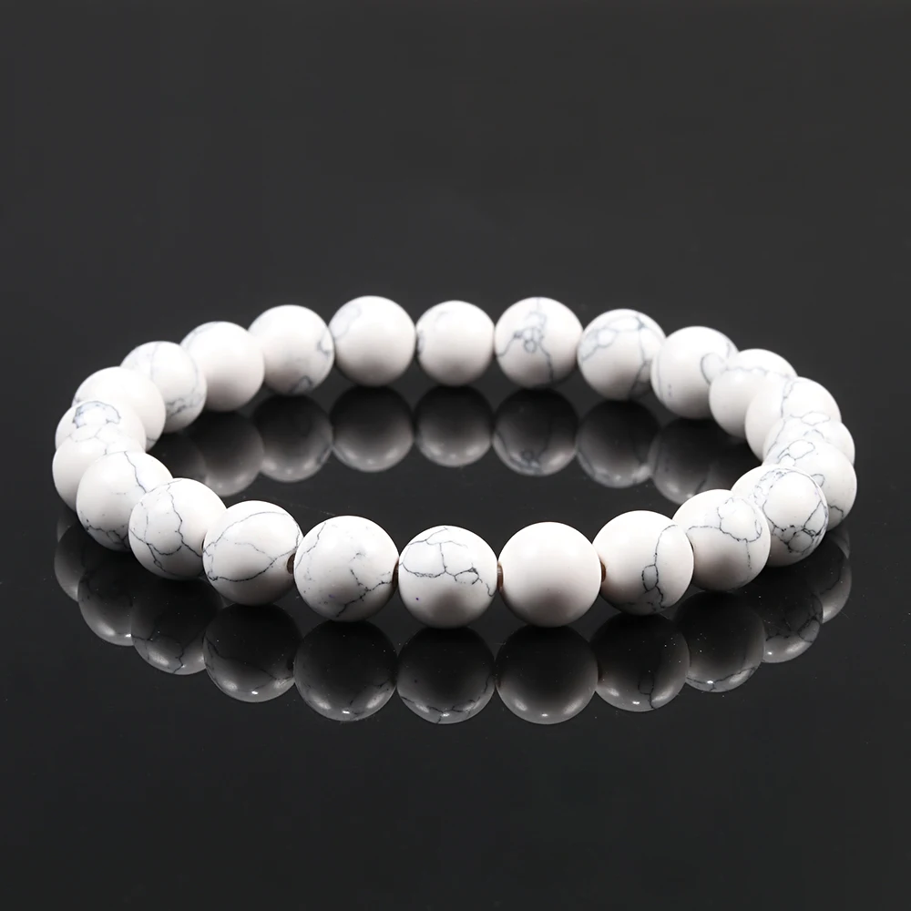 Natural Stone Bead Bracelet Set – 6mm, 8mm, 10mm Meditation Bangles for Couples and Best Friends