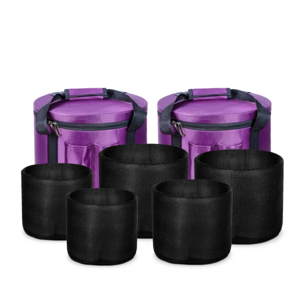 KVKA 7-Piece Chakra Lotus Frosted Quartz Singing Bowl Set - 7"-12" 432Hz with Free Case
