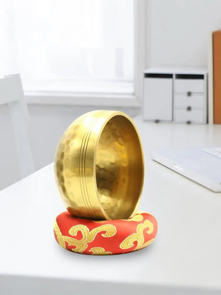 Tibetan Singing Bowl Set - Healing Meditation Sound with Mallet & Cushion