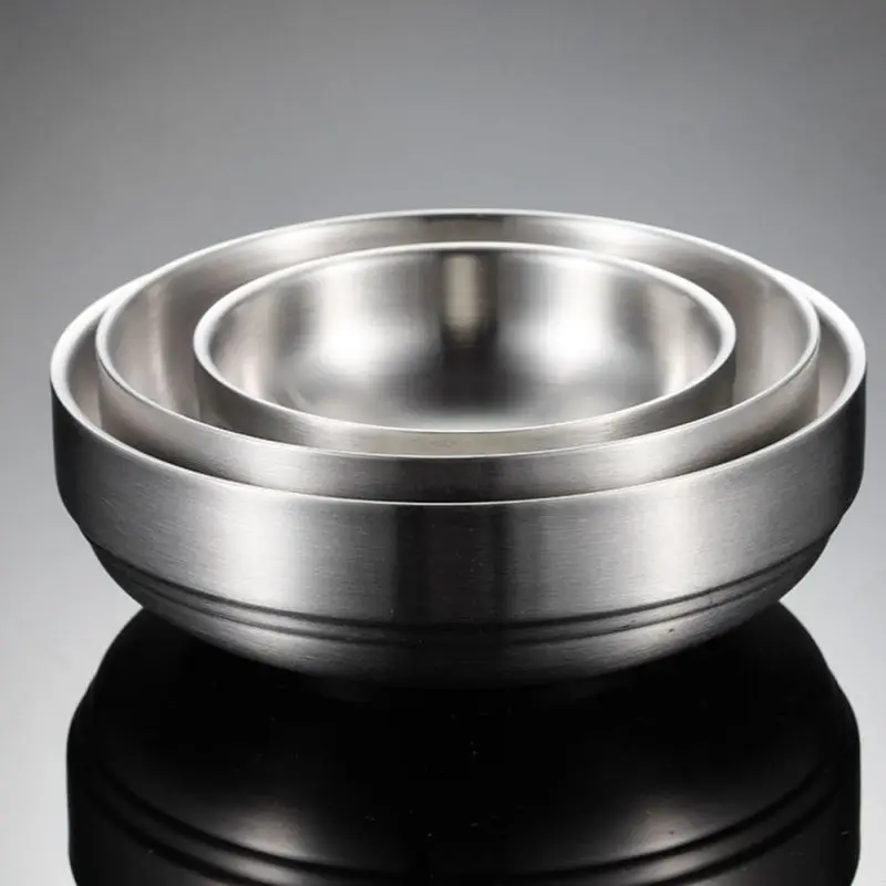 Double Layer Stainless Steel Insulated Rice & Soup Bowls