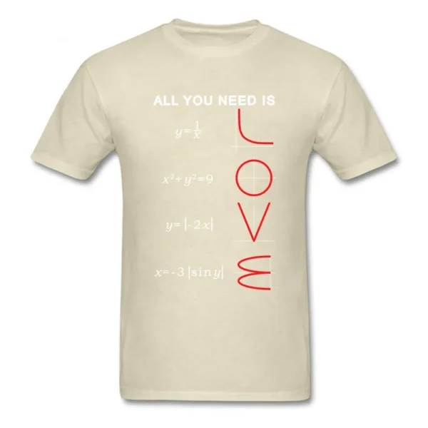 All You Need Is Love Math Equation T-Shirt - Geometric Algebra Graphic Tee, Plus Size
