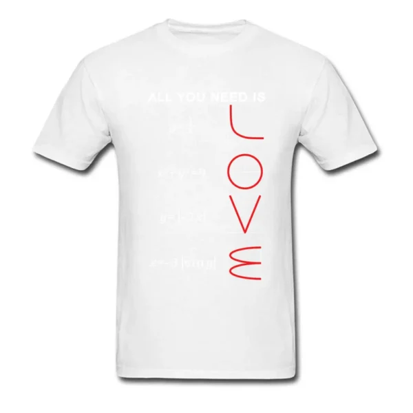 All You Need Is Love Math Equation T-Shirt - Geometric Algebra Graphic Tee, Plus Size