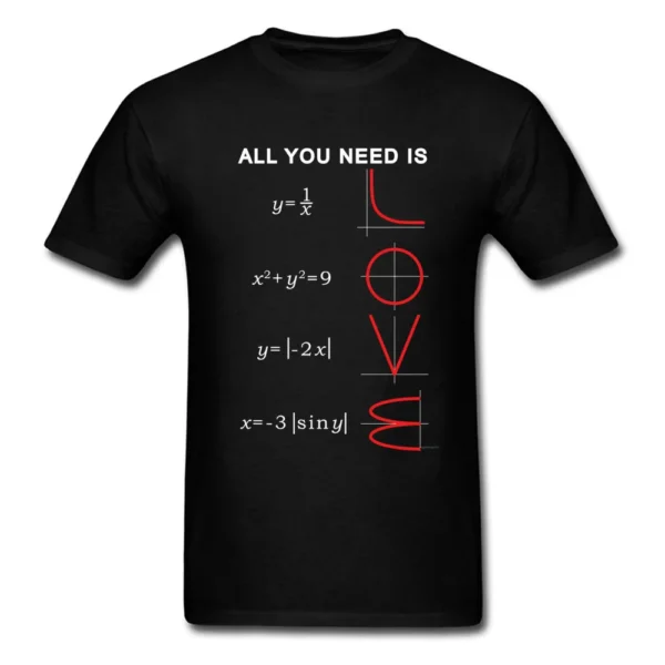 All You Need Is Love Math Equation T-Shirt - Geometric Algebra Graphic Tee, Plus Size