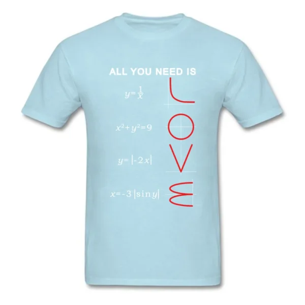 All You Need Is Love Math Equation T-Shirt - Geometric Algebra Graphic Tee, Plus Size