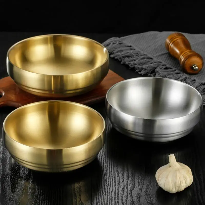 Double Layer Stainless Steel Insulated Rice & Soup Bowls
