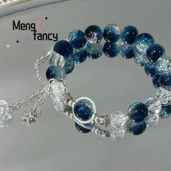 Star River Butterfly Bracelet – Colorful Crushed Beads Fashion Jewelry for Holidays