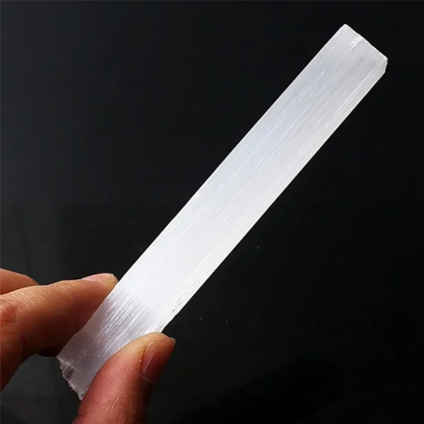 Natural Gypsum Selenite Wand – Raw Gemstone for Reiki and Healing Jewelry