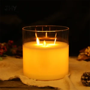 Flameless Battery Operated Candles with Moving Wick - Real Wax & 6-Hour Timer for Home Decor