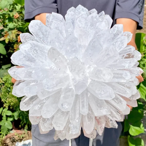 Natural White Crystal Cluster – Single Point Healing Mineral Specimen