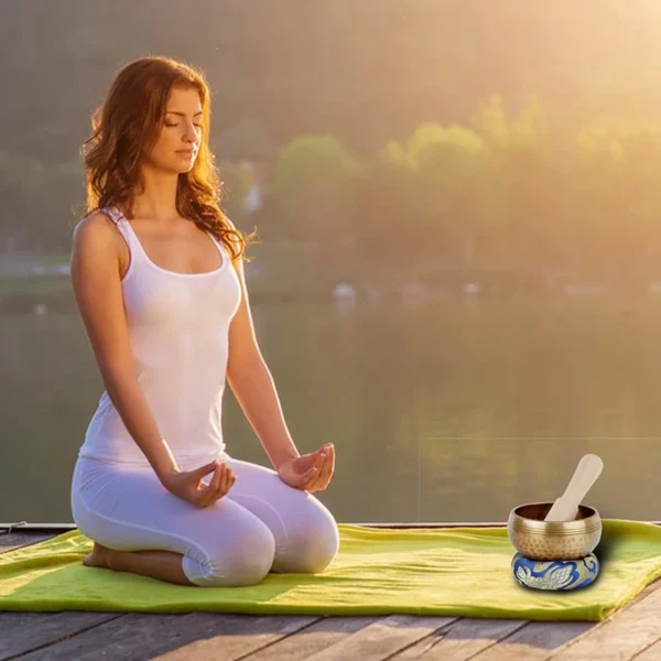 Tibetan Singing Bowl Set – 3 Inch Copper for Yoga, Meditation & Chakra Healing