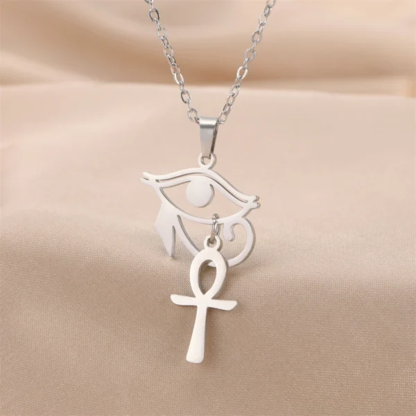 EUEAVAN Eye of Horus Necklace – Vintage Anubis Pendant for Men & Women