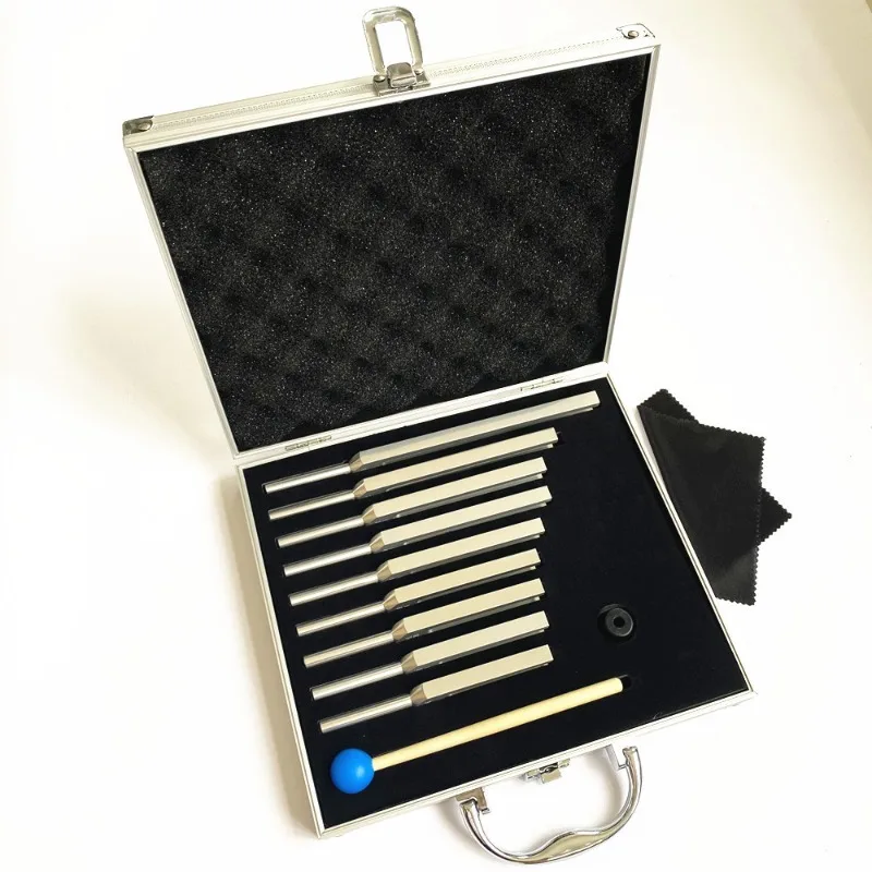 9-Piece Healing Tuning Fork Set - 528Hz Medical Diapason Therapy