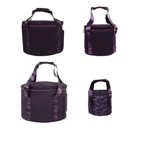 Purple Singing Bowl Bag – High Quality with Pockets (8-14 inch)