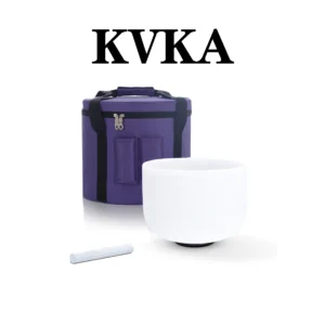 8" Frosted Quartz Crystal Singing Bowl - 432Hz/440Hz with Free Carrying Case