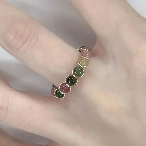 Healing Crystal Bead Ring – Handmade 7 Chakra Meditation Jewelry for Men & Women