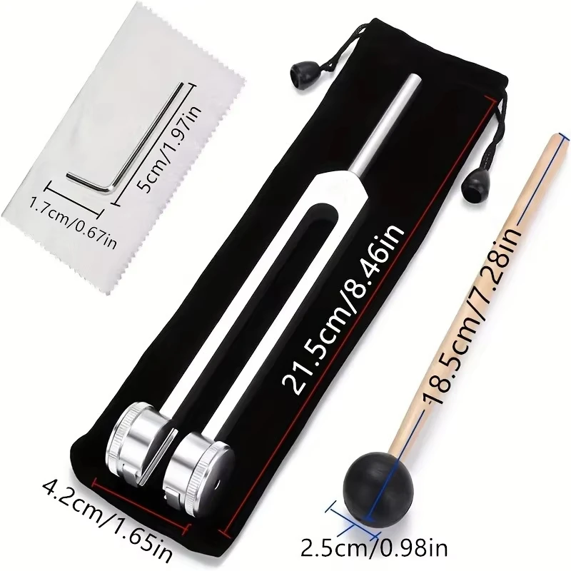 128Hz Tuning Fork - Sound Therapy & Ear Care Set