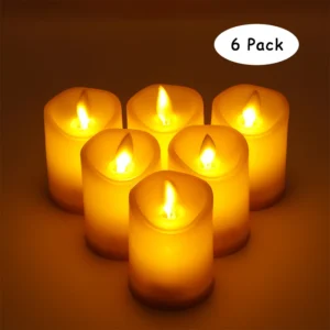6 Pcs Battery Operated Flameless LED Tea Light Candles - Home & Event Decor