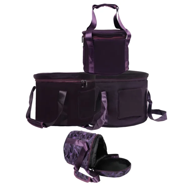 Purple Singing Bowl Bag – High Quality with Pockets (8-14 inch)