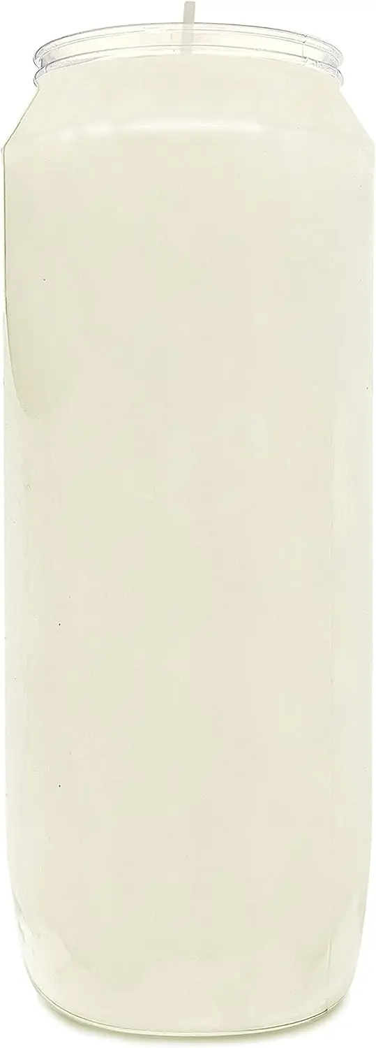 9-Day White Prayer Candles - 10 Pack, 7" Tall Pillar for Vigil & Memorial Decor