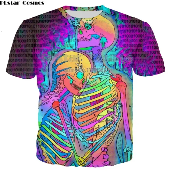Colorful Psychedelic Trippy 3D Printed Elephant T-Shirts for Men & Women - Psychedelic Hip-Hop Fashion