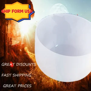 Crystal Frosted Quartz Singing Bowl - Free Bag & Shipping to USA
