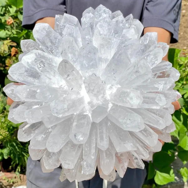Natural White Crystal Cluster – Single Point Healing Mineral Specimen