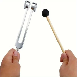 128Hz Tuning Fork - Sound Therapy & Ear Care Set