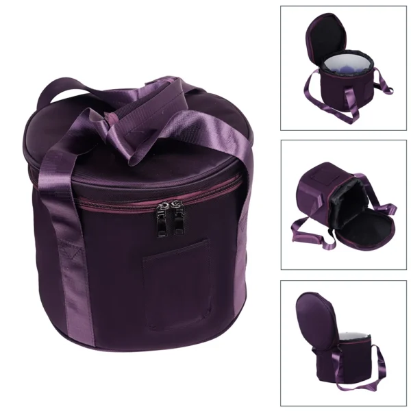 Purple Singing Bowl Bag – High Quality with Pockets (8-14 inch)