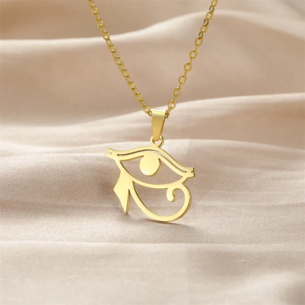 EUEAVAN Eye of Horus Necklace – Vintage Anubis Pendant for Men & Women