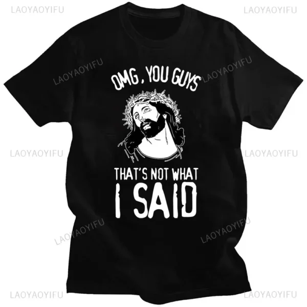 Funny 'Jesus I Saw That' Meme Graphic T-Shirt - Casual Summer Tee for Men & Women