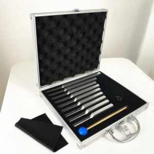 9-Piece Healing Tuning Fork Set - 528Hz Medical Diapason Therapy