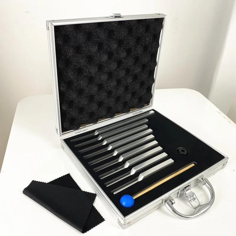 9-Piece Healing Tuning Fork Set - 528Hz Medical Diapason Therapy