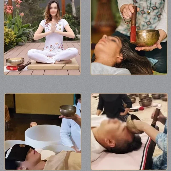 Handmade Tibetan Bell Meditation Bowl – Copper Singing Bowl for Yoga & Stress Relief