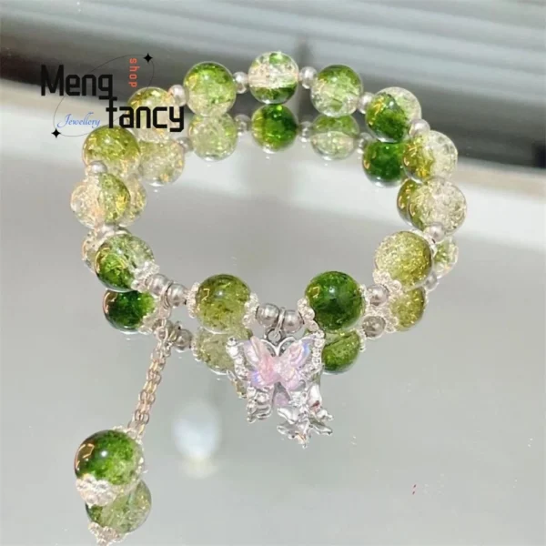 Star River Butterfly Bracelet – Colorful Crushed Beads Fashion Jewelry for Holidays