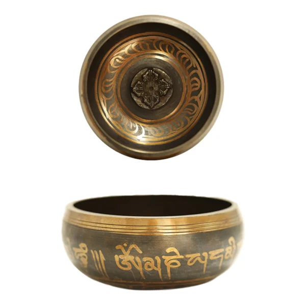 Handmade Copper Tibetan Singing Bowl Set with Mallet & Mat – Beginner-Friendly