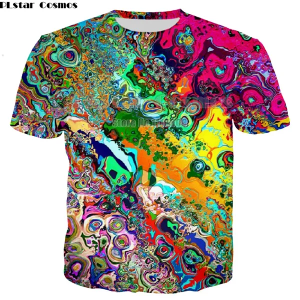 Colorful Psychedelic Trippy 3D Printed Elephant T-Shirts for Men & Women - Psychedelic Hip-Hop Fashion