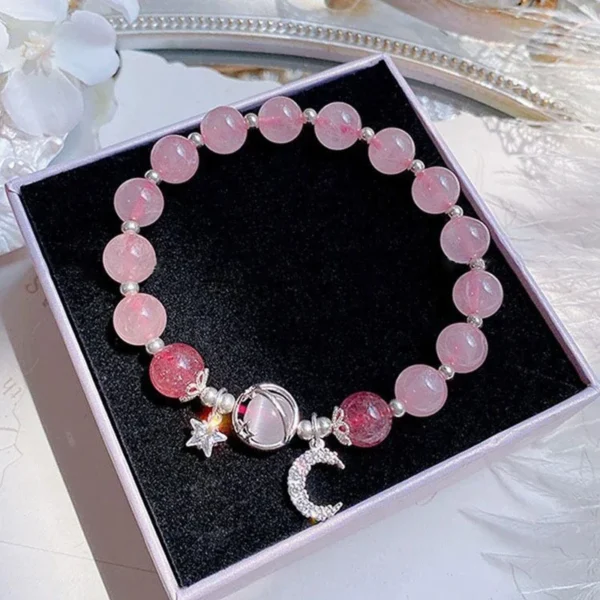 Fantasy Blue Crystal Star Chain Tassel Bracelet for Women – Perfect Best Friend Gift
