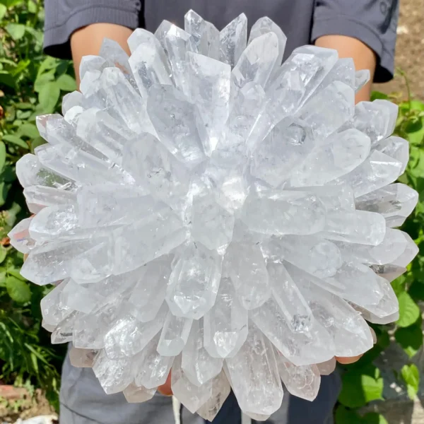 Natural White Crystal Cluster – Single Point Healing Mineral Specimen