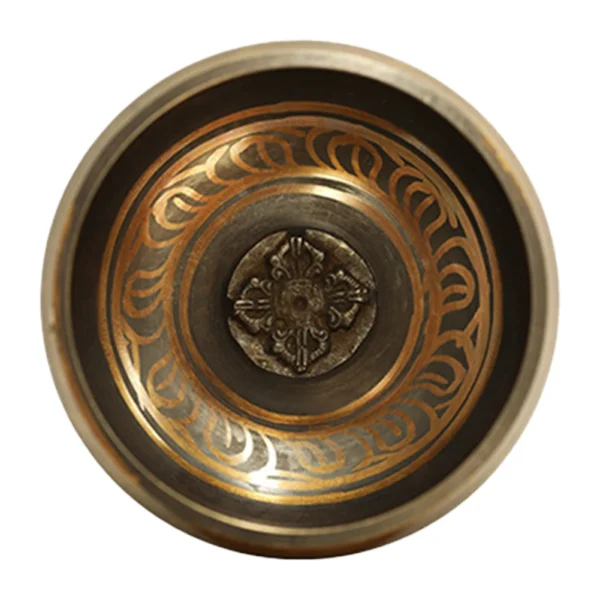 Handmade Copper Tibetan Singing Bowl Set with Mallet & Mat – Beginner-Friendly