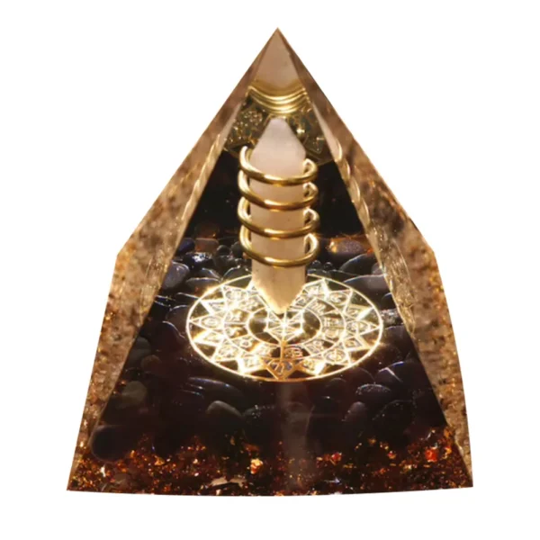 Orgonite Energy Pyramid with Amethyst – Chakra Healing & Home Decor