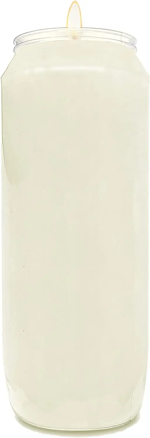 9-Day White Prayer Candles - 10 Pack, 7" Tall Pillar for Vigil & Memorial Decor