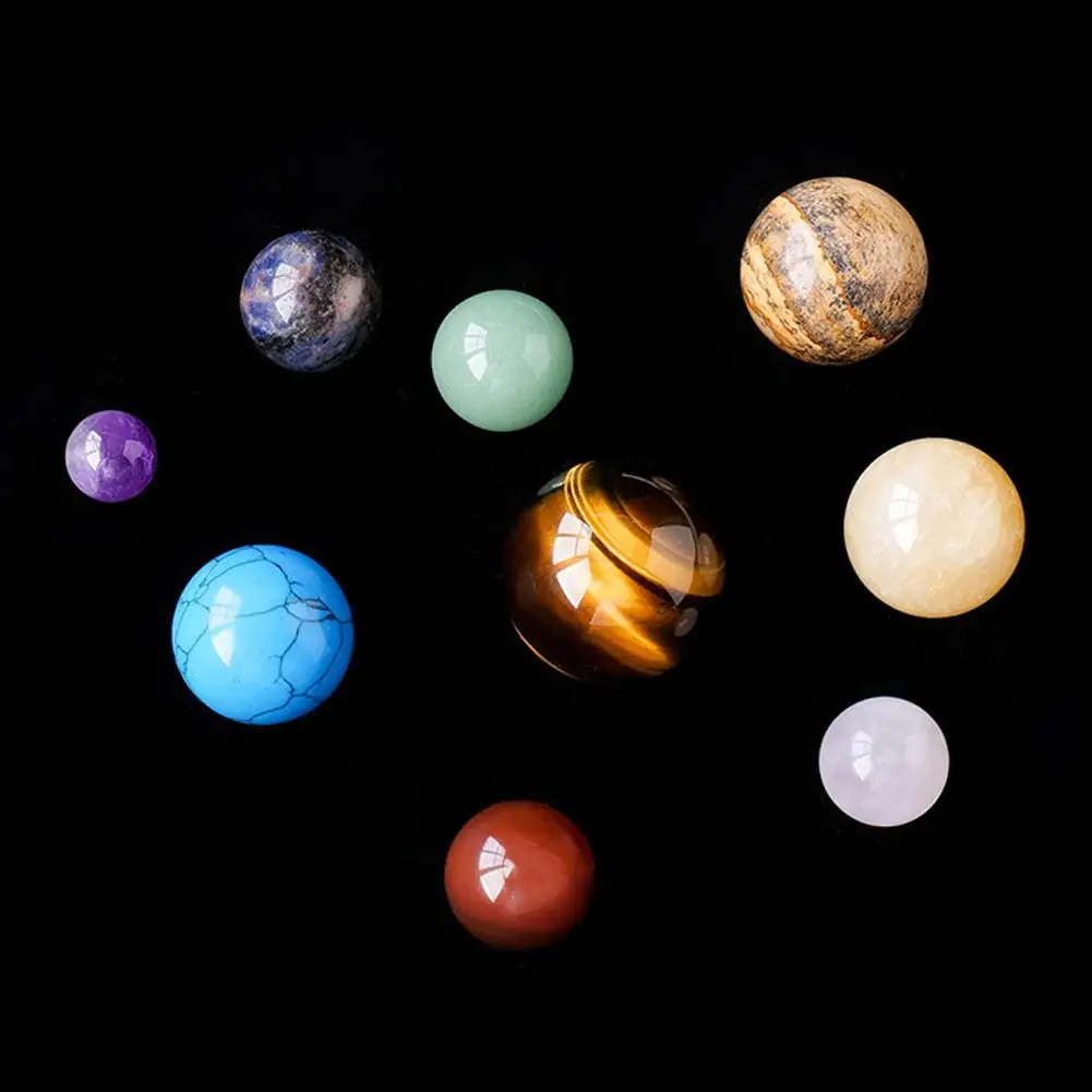 Natural Crystal Planet Balls – Solar System Model & Healing Energy Spheres