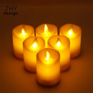 6 Pcs Battery Operated Flameless LED Candles - Plastic Candles for Home & Wedding Decor
