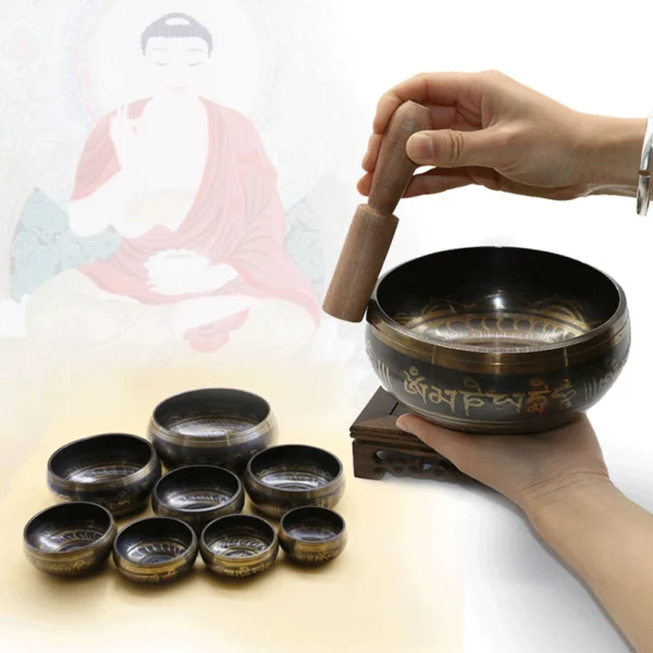 Metal Buddha Sound Bowl – Tibetan Bell for Yoga & Meditation
