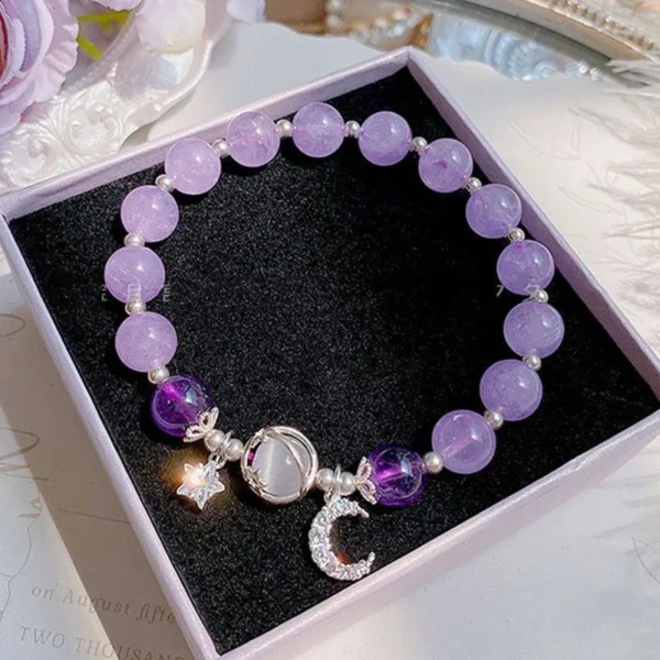 Fantasy Blue Crystal Star Chain Tassel Bracelet for Women – Perfect Best Friend Gift