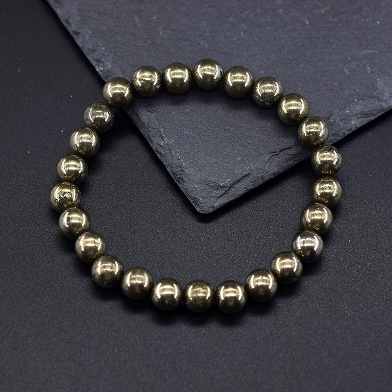 Original Energy Pyrite Beaded Bracelet – Natural Hematite and Pyrite Jewelry for Health Care