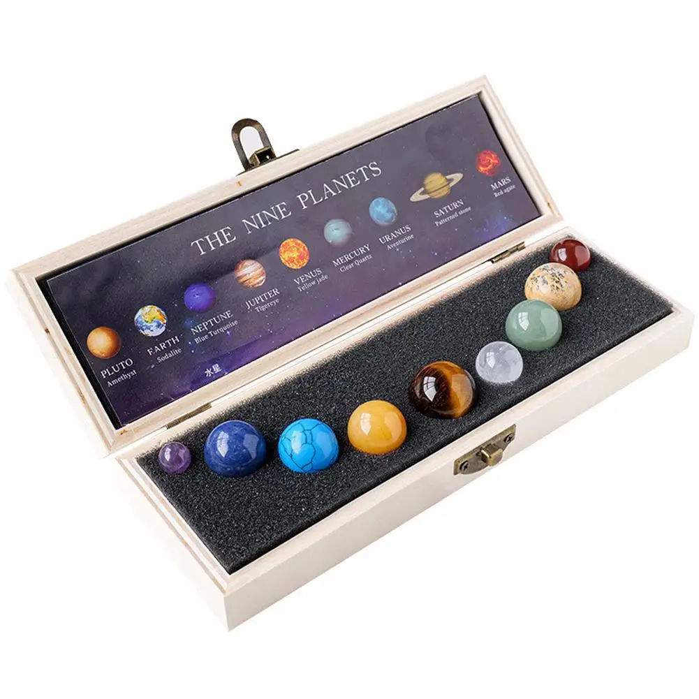 Natural Crystal Planet Balls – Solar System Model & Healing Energy Spheres