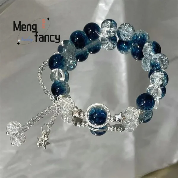 Star River Butterfly Bracelet – Colorful Crushed Beads Fashion Jewelry for Holidays