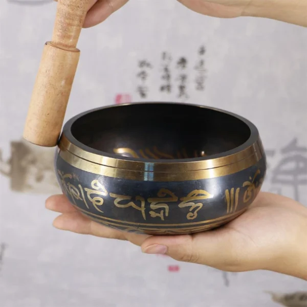 Copper Tibetan Singing Bowl Set for Meditation & Healing