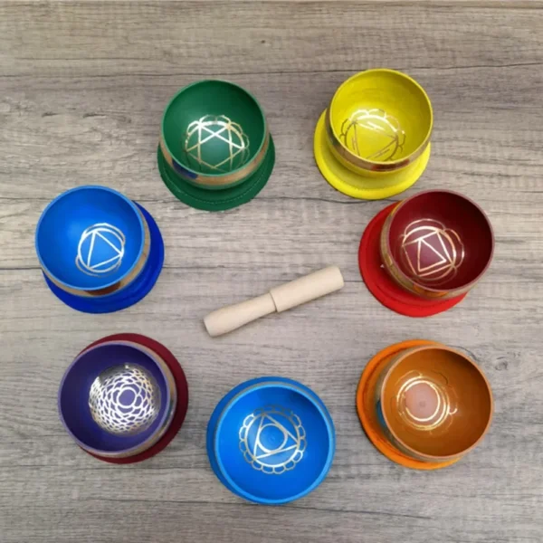 Handmade Tibetan Singing Bowl – Colorful Copper for Meditation & Chakra Healing